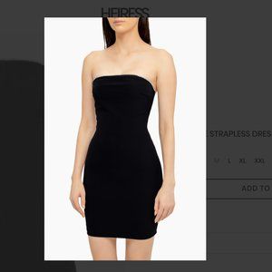 Black Diamante Strapless Dress